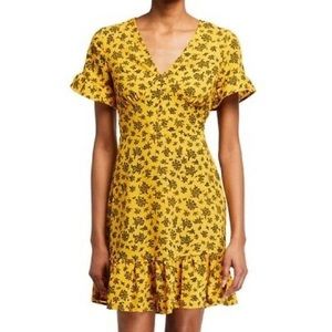 Michael Kors Yellow ruffle dress size 12
